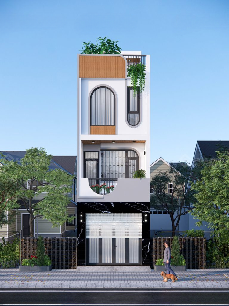 Mẫu nhà ống 3 tầng mặt tiền đẹp 4x12m