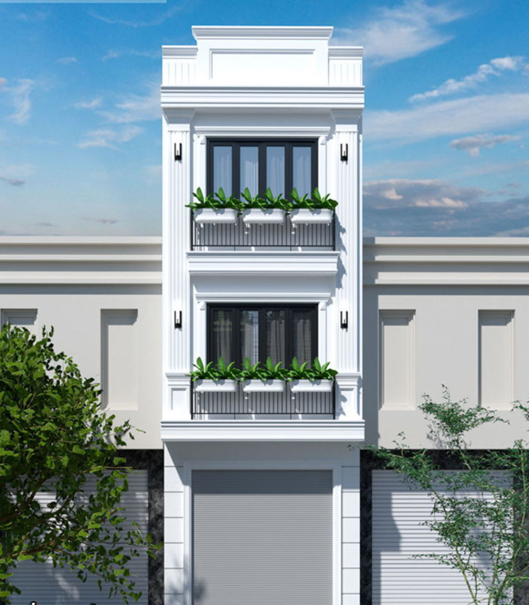 Mẫu nhà ống 3 tầng đơn giản, đẹp nhất hiện nay