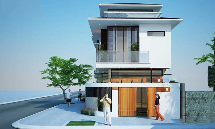 Mẫu nhà 2 tầng đẹp giá 1 tỷ có 2 mặt tiền với thiết kế hiện đại 