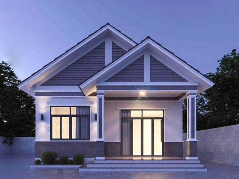 Mẫu nhà cấp 4 đẹp giá rẻ 300 triệu tiện nghi ở nông thôn