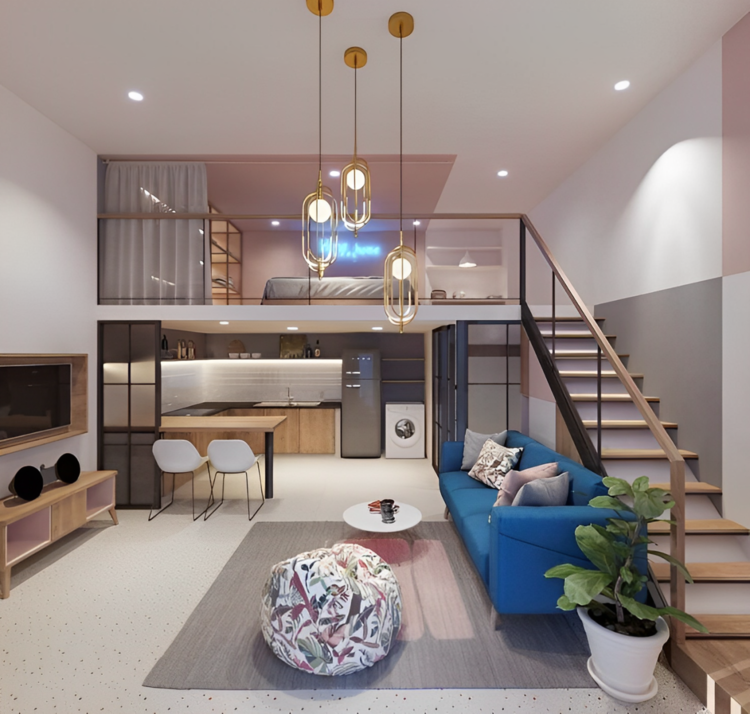 Mẫu nhà cấp 4 gác lửng 200 triệu hiện đại