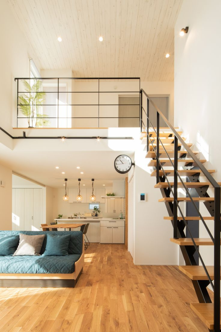 Mẫu nhà gác lửng 2 phòng ngủ 5x15 thiết kế hiện đại 