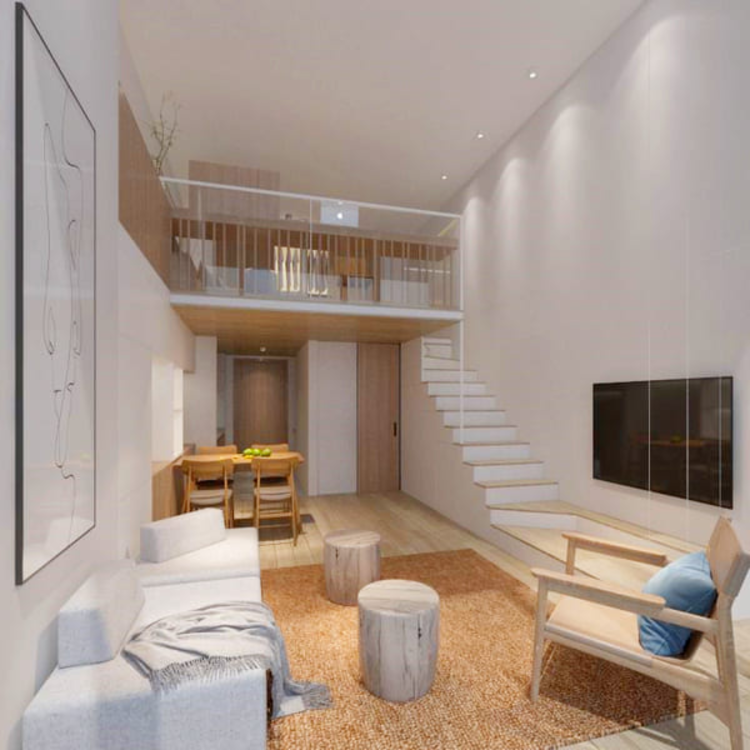 Thiết kế nhà gác lửng 2 phòng ngủ hợp lý, khoa học 