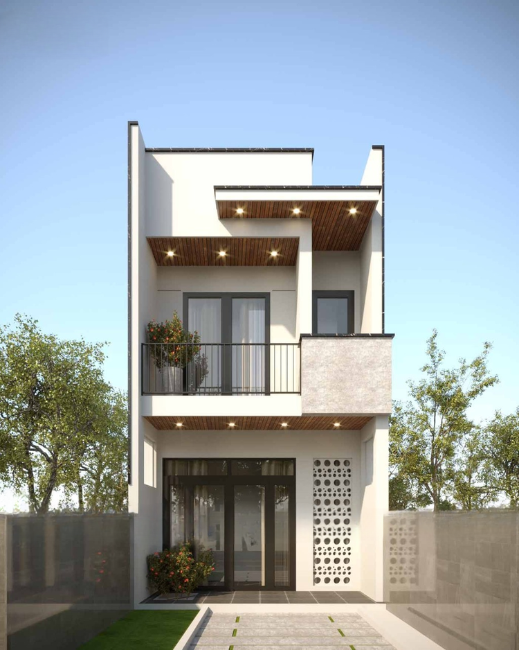 Mẫu nhà ống 2 tầng đẹp diện tích 60m2 