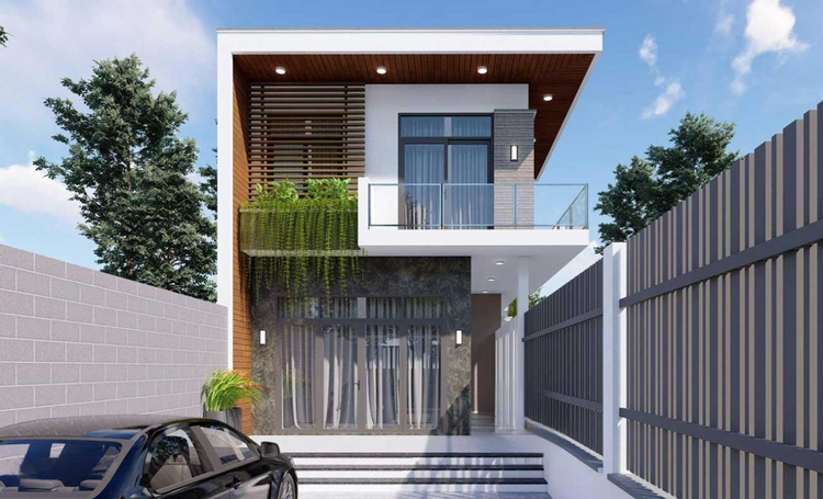 Mẫu nhà ống 2 tầng đẹp, đơn giản, hiện đại nhất hiện nay