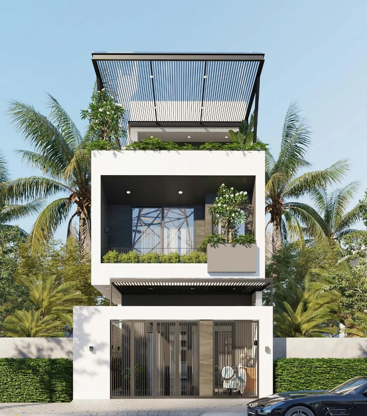 Thiết kế nhà ống 2 tầng không yêu cầu diện tích đất lớn