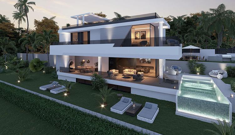 Mẫu nhà villa 2 tầng đẹp, hiện đại, đẳng cấp, thiết kế xu hướng