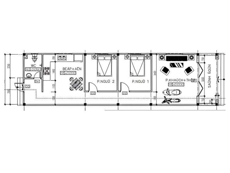 Xin bản vẽ nhà cấp 4 mái tôn giá rẻ
