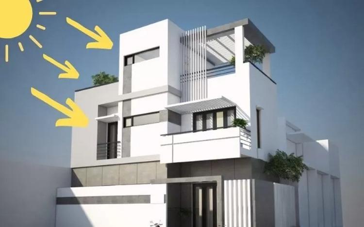 Nhà hướng tây đón nắng từ trưa đến chiều