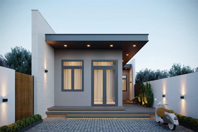 Xác định rõ diện tích và hướng nhà thi công nhà cấp 4 đẹp 5x20