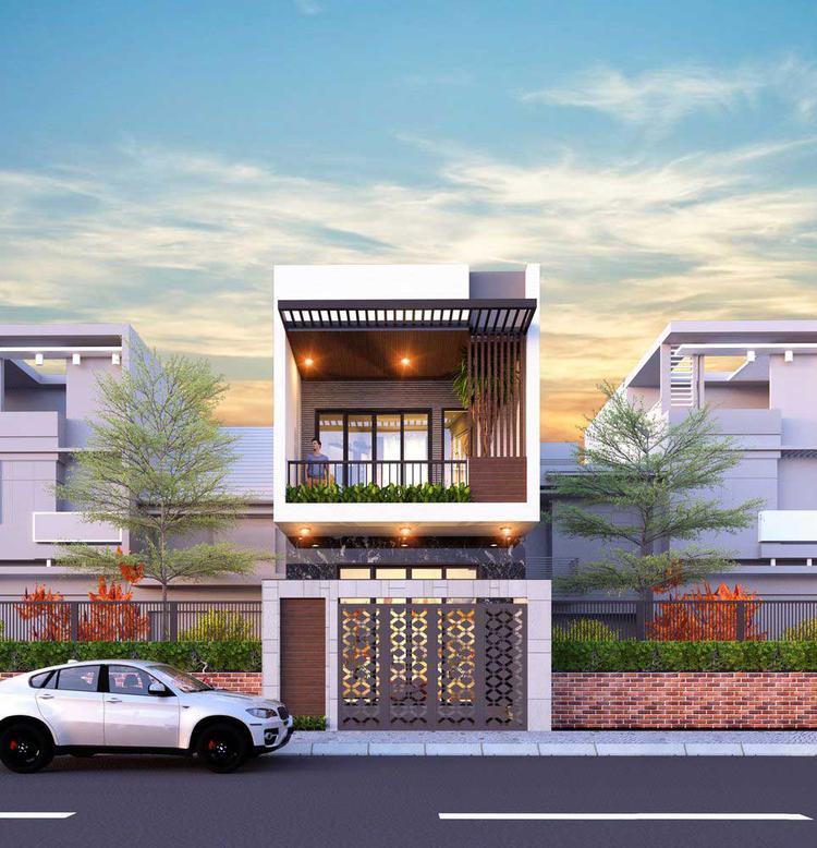 Mẫu nhà 2 tầng đẹp ở nông thôn phong cách truyền thống 