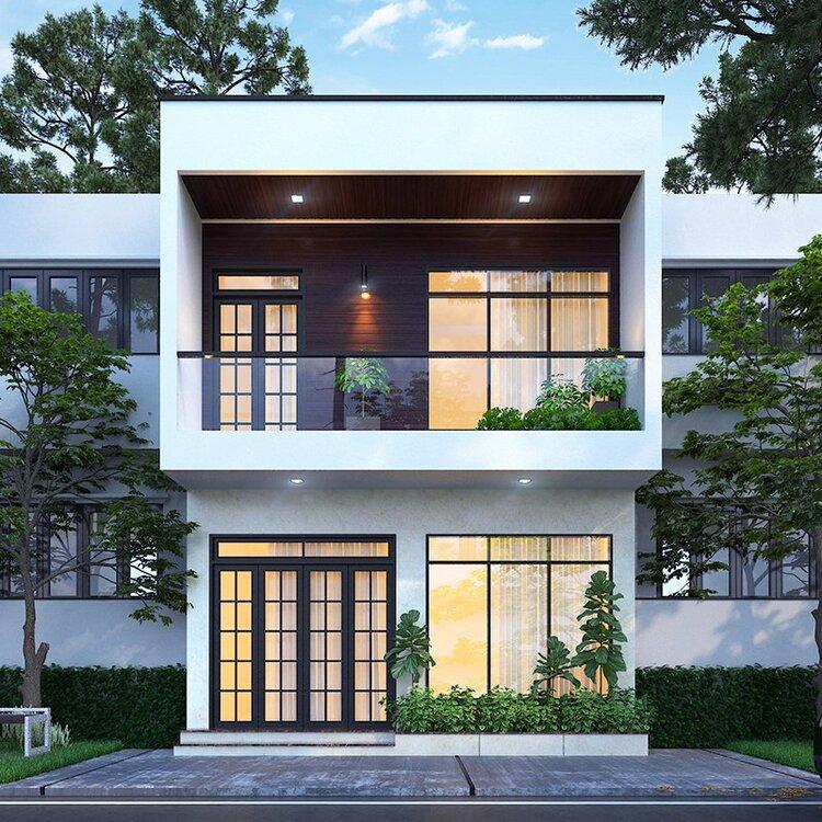 Mẫu nhà 2 tầng kết hợp kinh doanh cho thuê văn phòng 