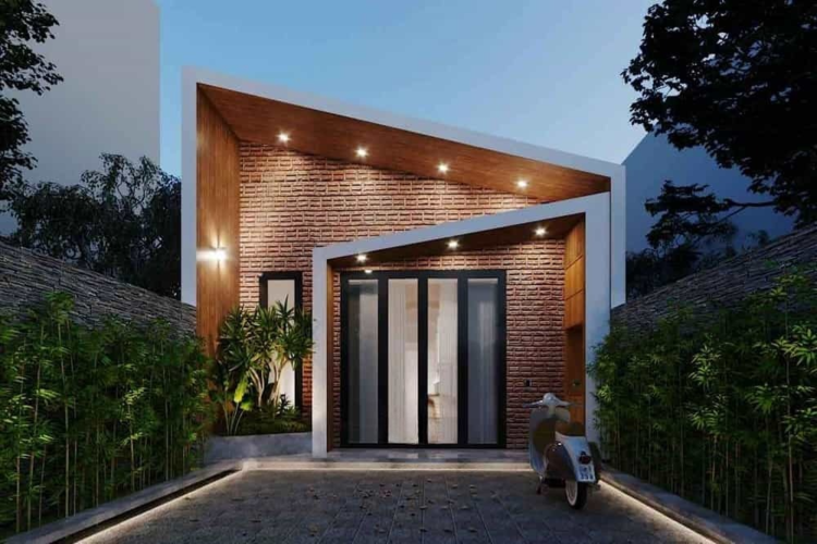 Mẫu nhà cấp 4 đẹp 5x20 mái lệch mới lạ, hiện đại 