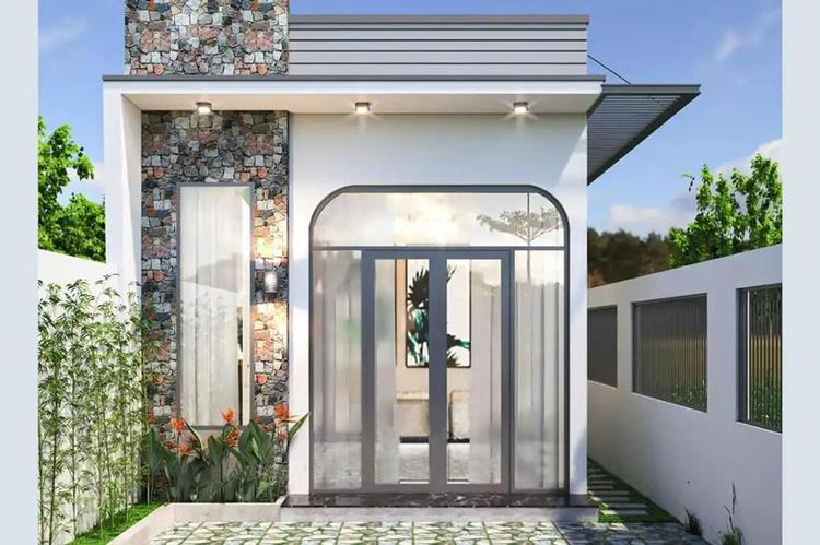 Mẫu nhà cấp 4 đẹp 5x20 ở nông thôn hiện đại, chi phí thấp
