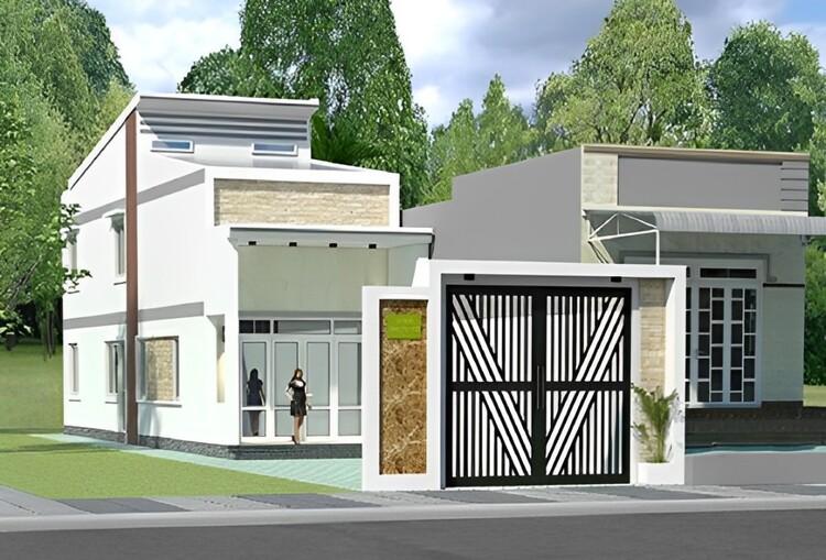 Mẫu nhà cấp 4 gác lửng giá rẻ 200 triệu 