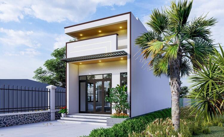 Mẫu nhà cấp 4 gác lửng có ban công 200 triệu