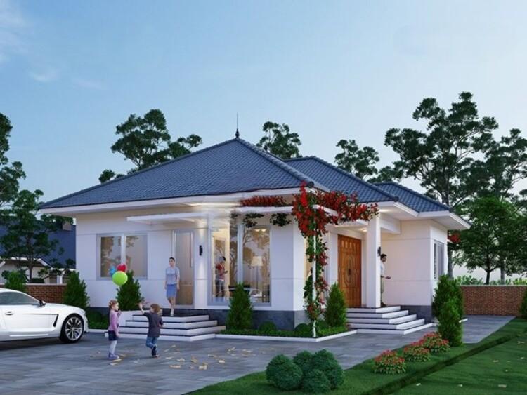 Mẫu nhà cấp 4 mái Nhật 3 phòng ngủ 150m² 