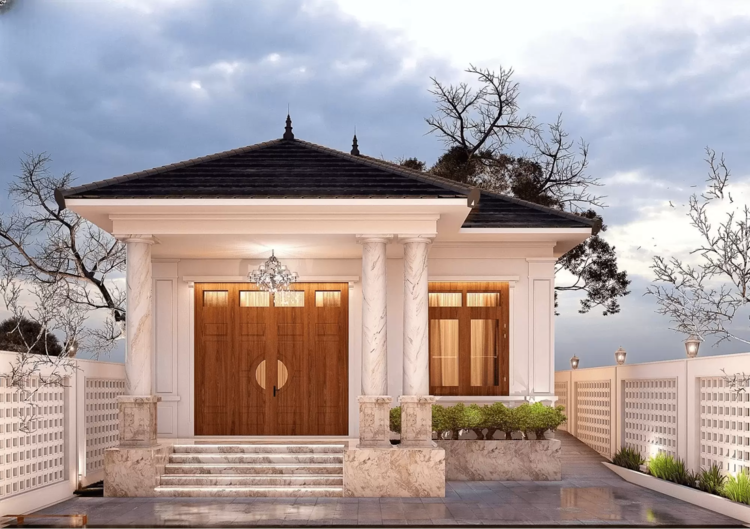 Thiết kế nhà cấp 4 mái Nhật 4 phòng ngủ hiện đại, ấn tượng