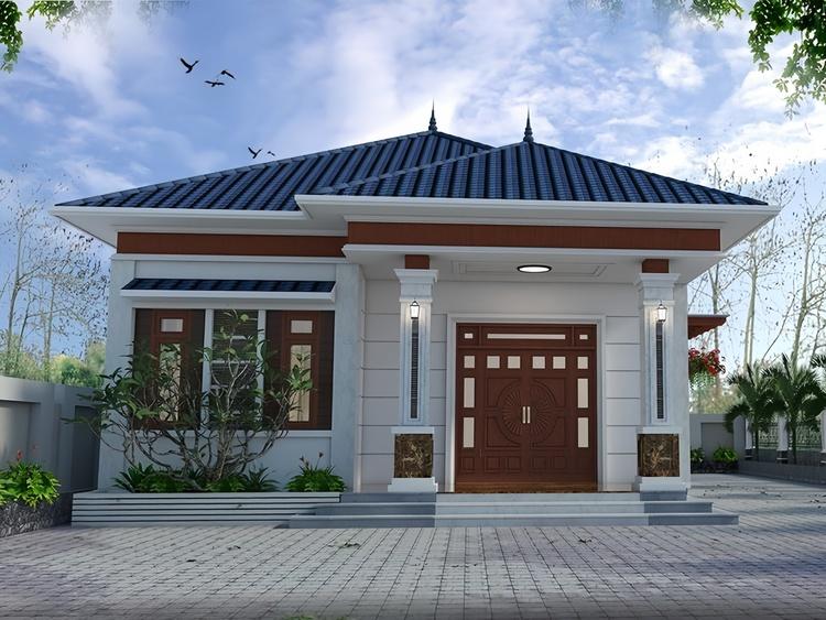 Mẫu nhà cấp 4 nông thôn 250 triệu phong cách hiện đại