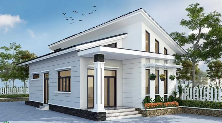 Mẫu nhà cấp 4 2 phòng ngủ giá rẻ 250 triệu