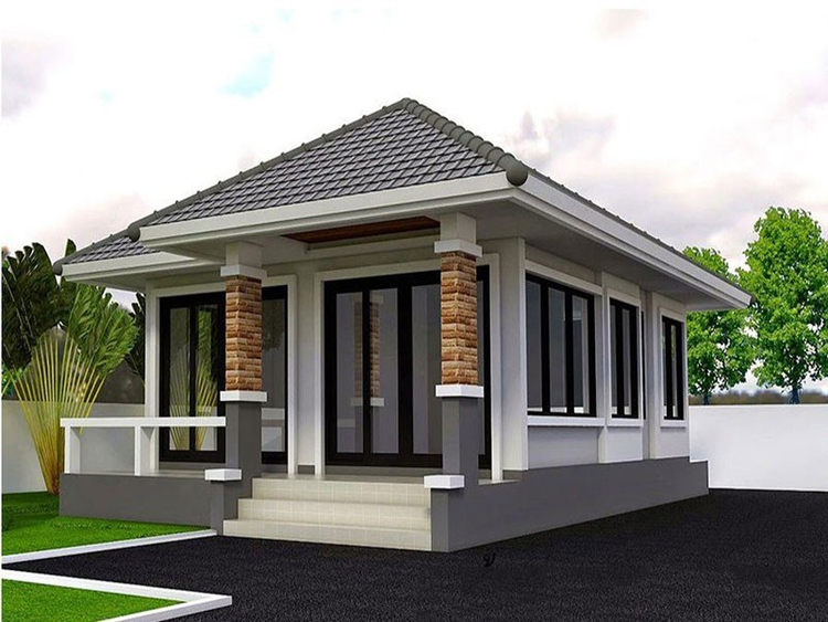 Mẫu nhà cấp 4 đẹp giá rẻ 300 triệu mái Nhật hiện đại