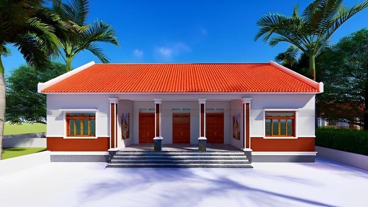 Nhà mái ngói đỏ truyền thống có khả năng chống nóng rất tốt 