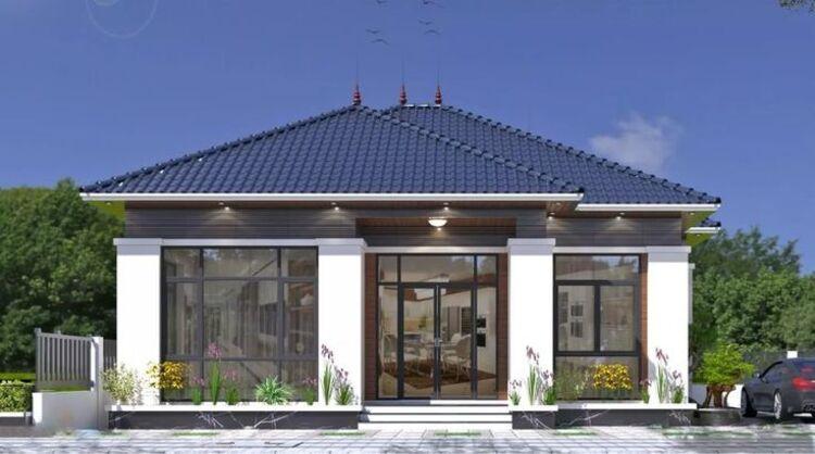 Mẫu nhà cấp 4 mái Nhật 3 phòng ngủ 150m² sang trọng