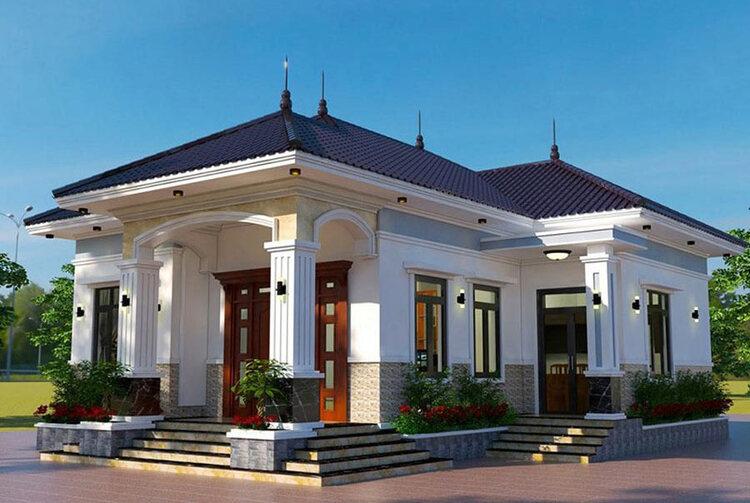 Mẫu nhà cấp 4 mái Nhật 3 phòng ngủ hiện đại và tiện nghi