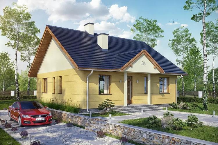 Mẫu nhà cấp 4 mái Thái có gara