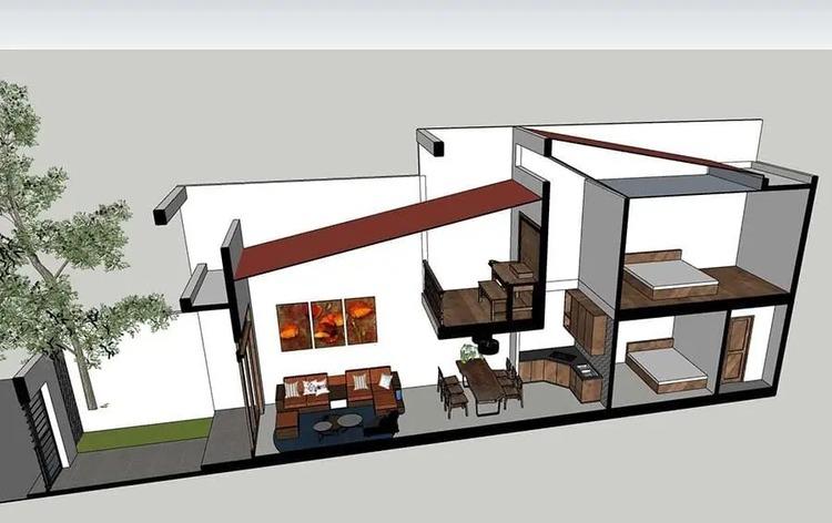 Bản vẽ nhà cấp 4 gác lửng 2 phòng ngủ chi tiết, đầy đủ công năng 