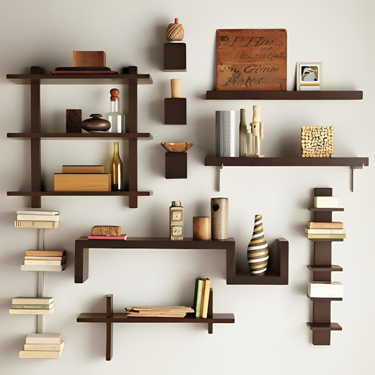 Trang trí nhà cửa ngày Tết bằng kệ gỗ