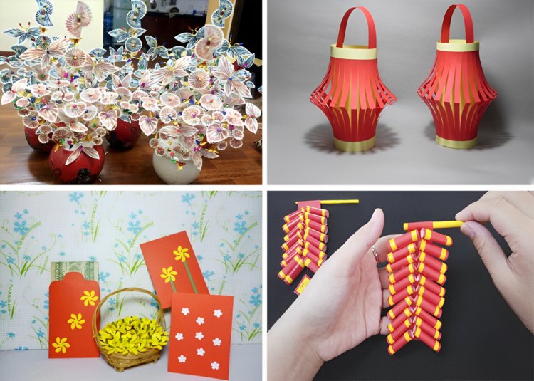 Trang trí Tết trong nhà bằng đồ handmade