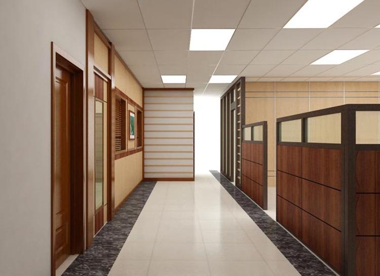 Mẫu vách ngăn lửng văn phòng bằng gỗ