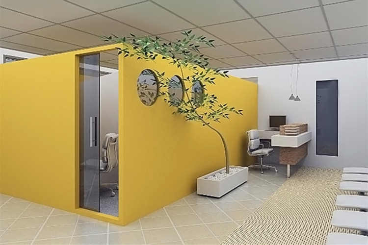 Vách ngăn văn phòng làm việc bằng thạch cao 