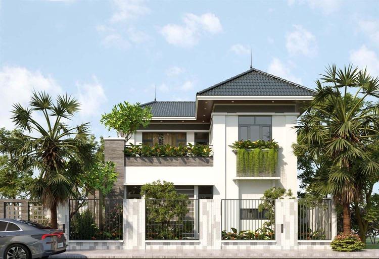 Xu hướng thiết kế biệt thự 2 tầng mái Nhật phổ biến hiện nay