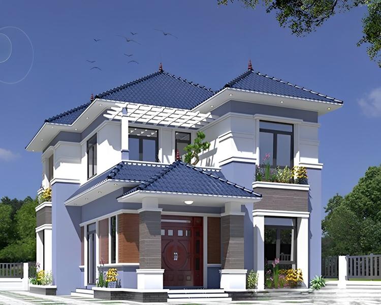 Mẫu nhà 2 tầng 4 phòng ngủ dưới 1 tỷ đẹp, sang trang