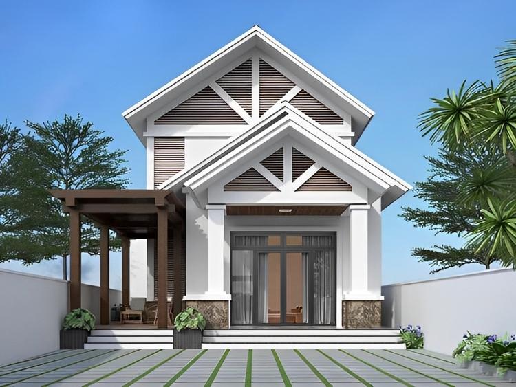 Mẫu nhà cấp 4 3 phòng ngủ 300 triệu có gác lửng đẹp