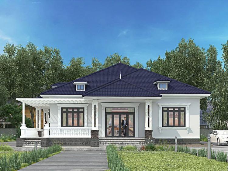 Mẫu nhà cấp 4 mái Nhật 4 phòng ngủ