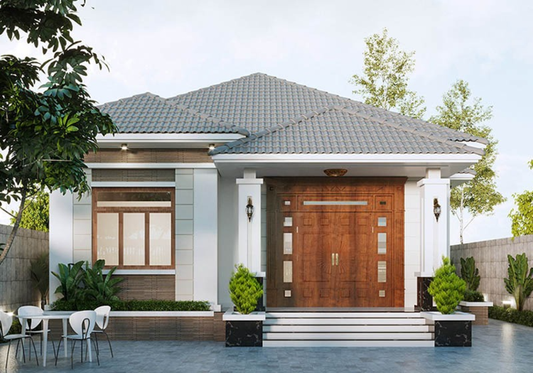 Nhà cấp 4 mái Nhật 4 phòng ngủ có diện tích từ 100m2 