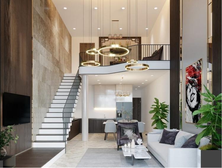 Mẫu nhà cấp 4 gác lửng nông thôn 3 phòng ngủ có gác lửng giá rẻ