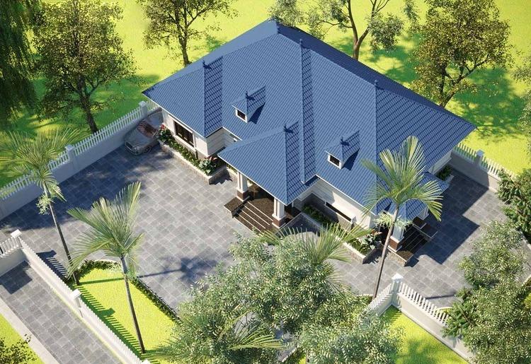 Mẫu nhà cấp 4 mái Nhật hiện đại 4 phòng ngủ đẹp mắt, tiện nghi 