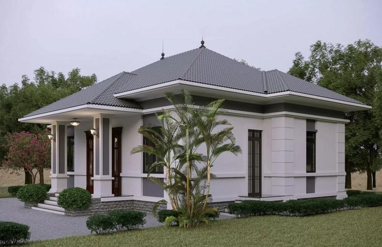 Mẫu nhà mái Nhật có 3 phòng ngủ tinh tế, rộng rãi, tiện nghi 