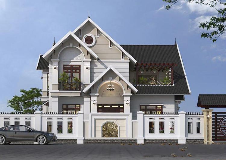 Mẫu nhà mái Thái 2 tầng 4 phòng ngủ đẹp, rộng thoáng