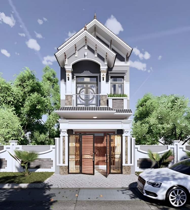 Nhà mái thái 2 tầng đảm bảo yếu tố phong thuỷ