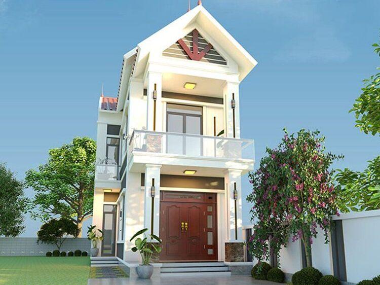 Mẫu nhà mái Thái 2 tầng 5x20 có không gian thoáng, tiện nghi 