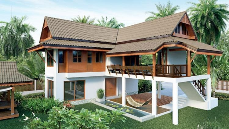 Nhà sàn bằng bê tông hiện đại, đẹp, tiện nghi, bền chắc