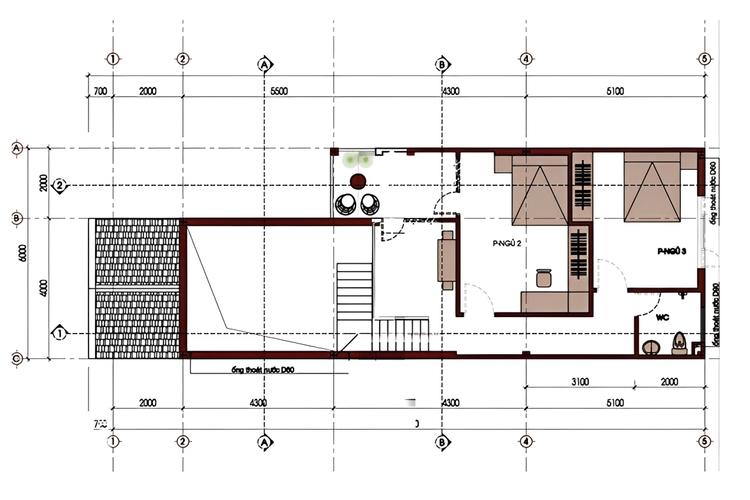 Bản vẽ nhà gác lửng 3 phòng ngủ chi tiết, đầy đủ công năng
