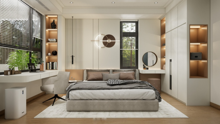 Nội thất biệt thự 2 tầng mái Nhật đẳng cấp, tiện nghi 