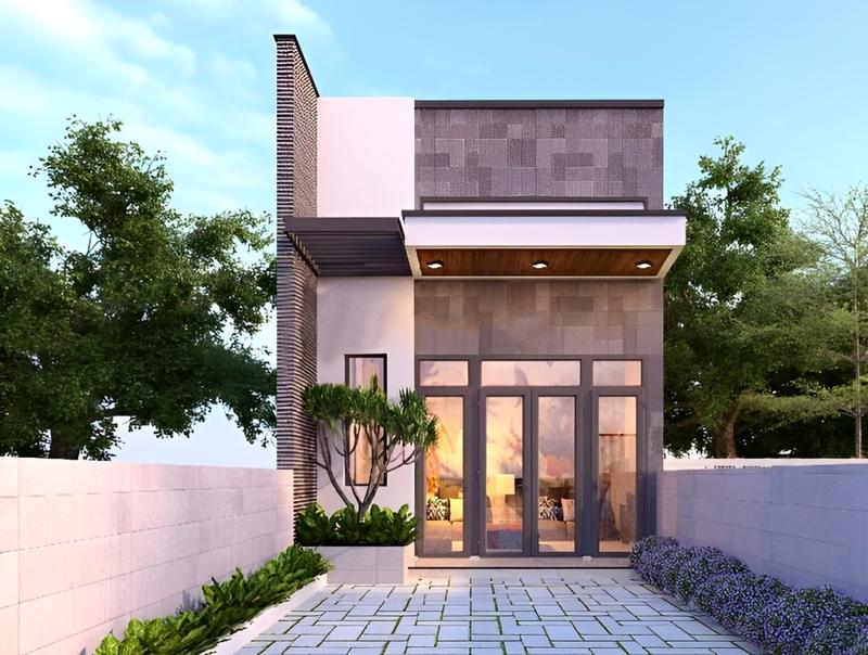 Mẫu nhà gác lửng 500 triệu có mặt tiền 5m đẹp, thiết kế đơn giản