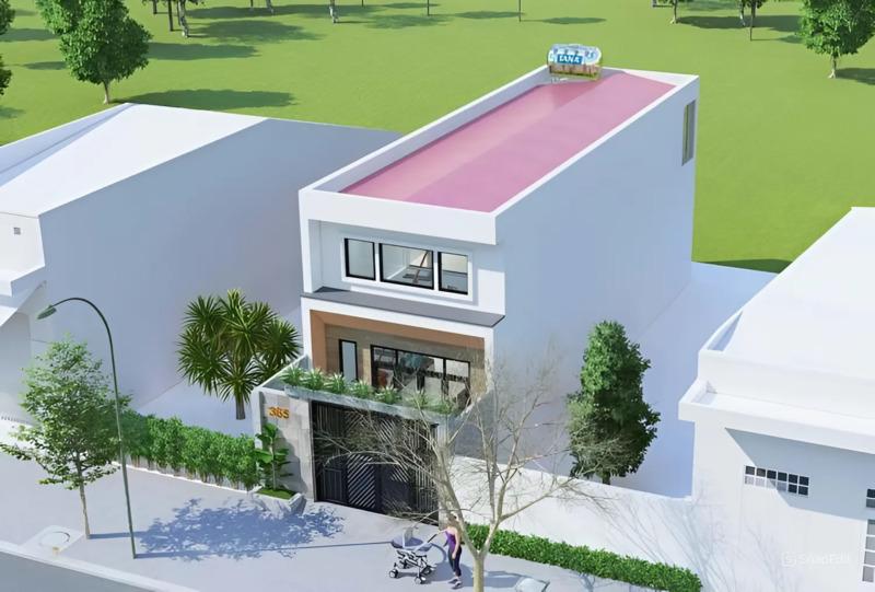 Mẫu mặt tiền nhà gác lửng 5m mái tôn đơn giản, giá 500 triệu 